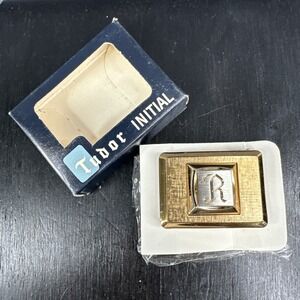 Vintage Hickok Tudor Initial Letter R Belt Buckle with Box New Old Stock
